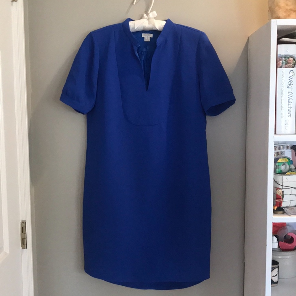 NWOT Royal Blue Crepe Shift Dress